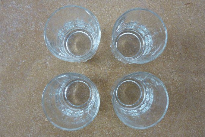 4 verres à whisky